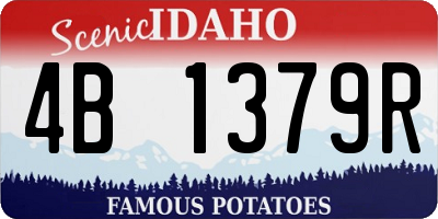 ID license plate 4B1379R