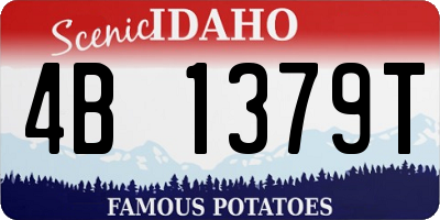ID license plate 4B1379T