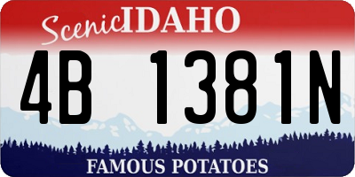 ID license plate 4B1381N