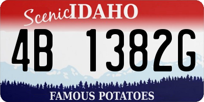 ID license plate 4B1382G