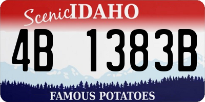 ID license plate 4B1383B