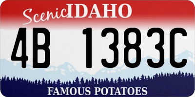 ID license plate 4B1383C