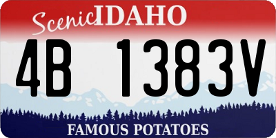 ID license plate 4B1383V