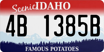 ID license plate 4B1385B