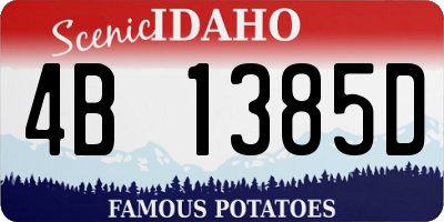 ID license plate 4B1385D