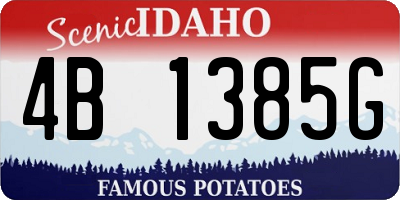 ID license plate 4B1385G