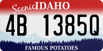 ID license plate 4B1385Q