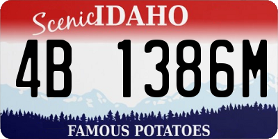 ID license plate 4B1386M