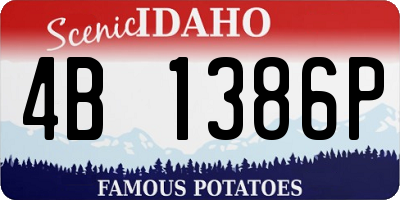 ID license plate 4B1386P