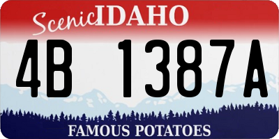 ID license plate 4B1387A