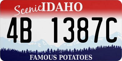 ID license plate 4B1387C