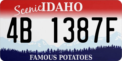 ID license plate 4B1387F