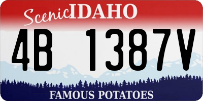 ID license plate 4B1387V
