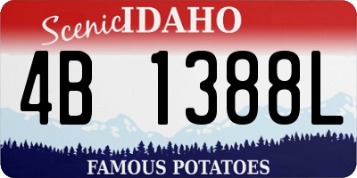 ID license plate 4B1388L