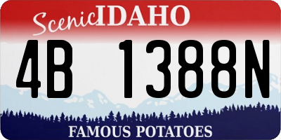 ID license plate 4B1388N