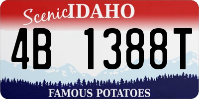 ID license plate 4B1388T