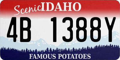 ID license plate 4B1388Y