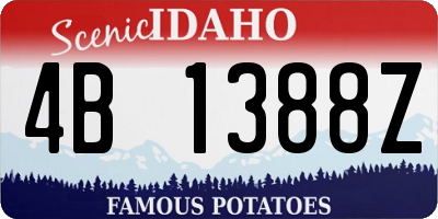 ID license plate 4B1388Z