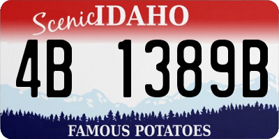 ID license plate 4B1389B