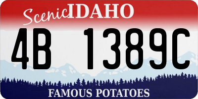 ID license plate 4B1389C