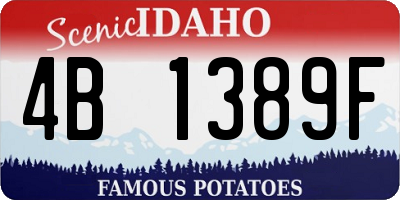ID license plate 4B1389F