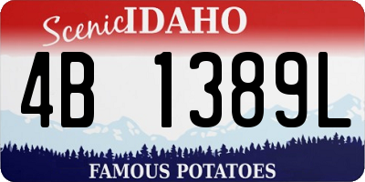 ID license plate 4B1389L