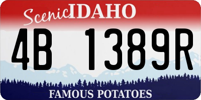 ID license plate 4B1389R