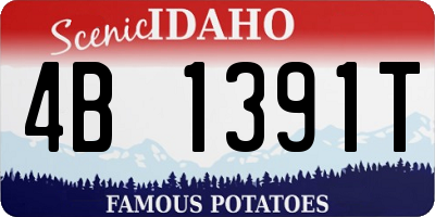 ID license plate 4B1391T