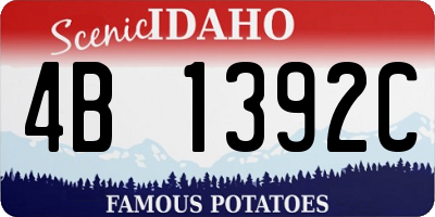 ID license plate 4B1392C