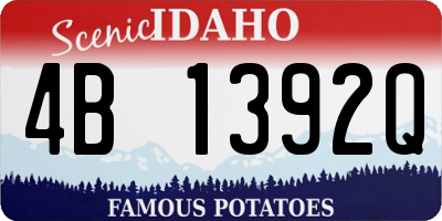 ID license plate 4B1392Q