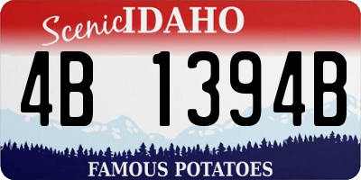ID license plate 4B1394B