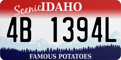 ID license plate 4B1394L
