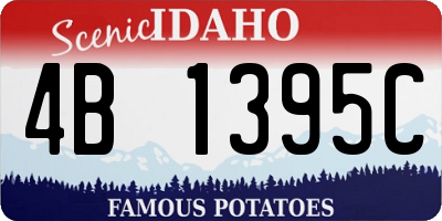 ID license plate 4B1395C