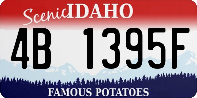 ID license plate 4B1395F
