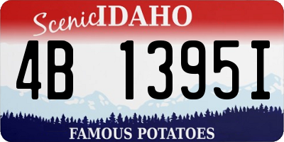 ID license plate 4B1395I