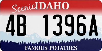 ID license plate 4B1396A