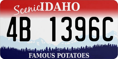 ID license plate 4B1396C