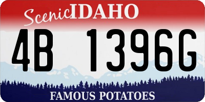 ID license plate 4B1396G