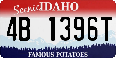 ID license plate 4B1396T