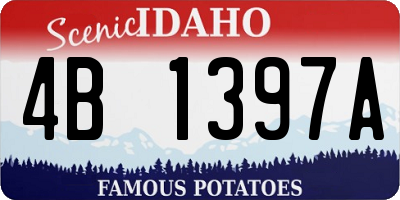 ID license plate 4B1397A