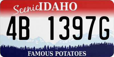 ID license plate 4B1397G