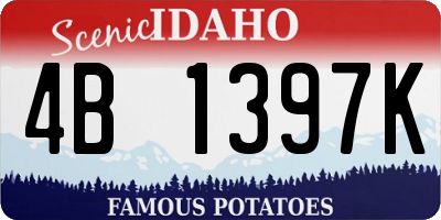 ID license plate 4B1397K