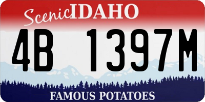 ID license plate 4B1397M