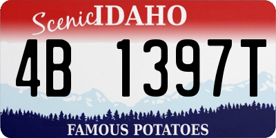 ID license plate 4B1397T