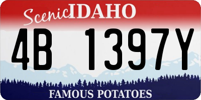 ID license plate 4B1397Y
