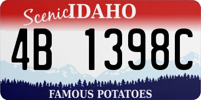 ID license plate 4B1398C