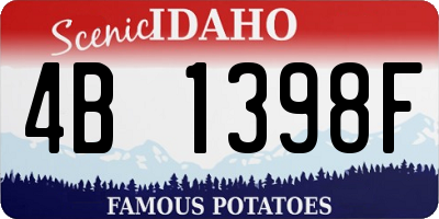 ID license plate 4B1398F