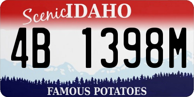 ID license plate 4B1398M