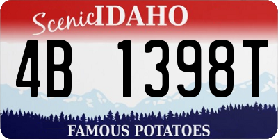 ID license plate 4B1398T