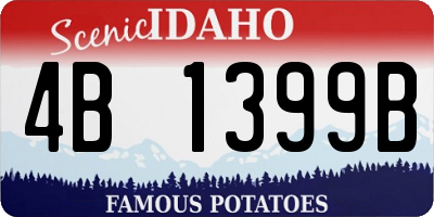 ID license plate 4B1399B